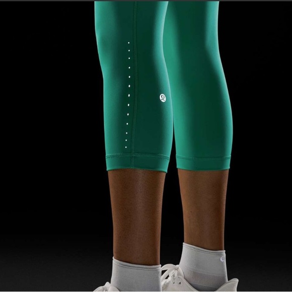 $118 Lululemon Swift Speed HR Crop 21” Green Running Leggings Gym Sz 0 NWT*M16 - Picture 2 of 6